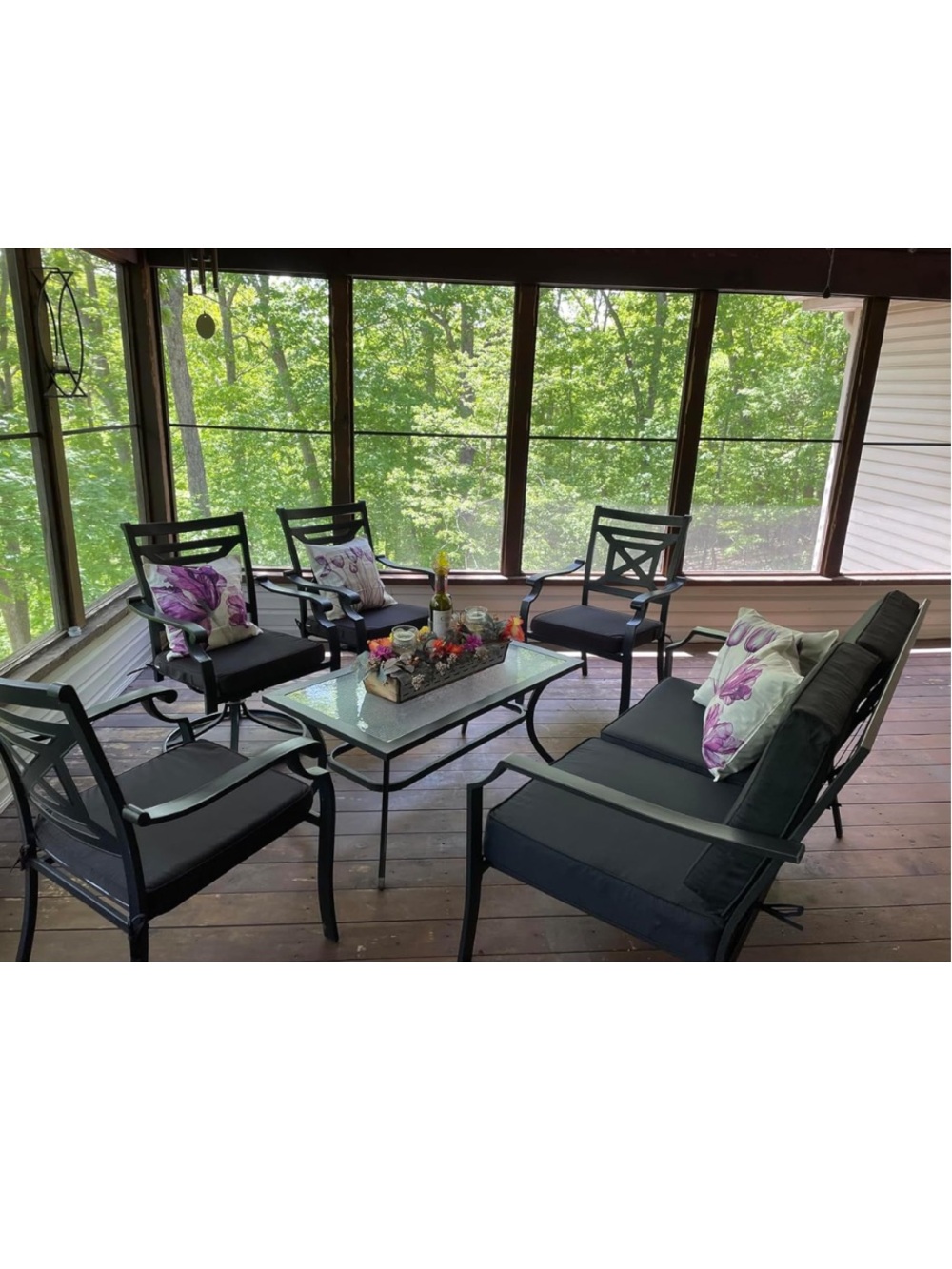 Patio Cushion Replacement Covers OUTDOOR 24x22x4” (4-Pack) BLACK